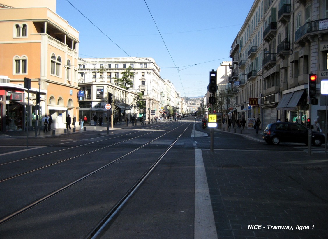 Strassenbahnlinie 1 in Nizza 