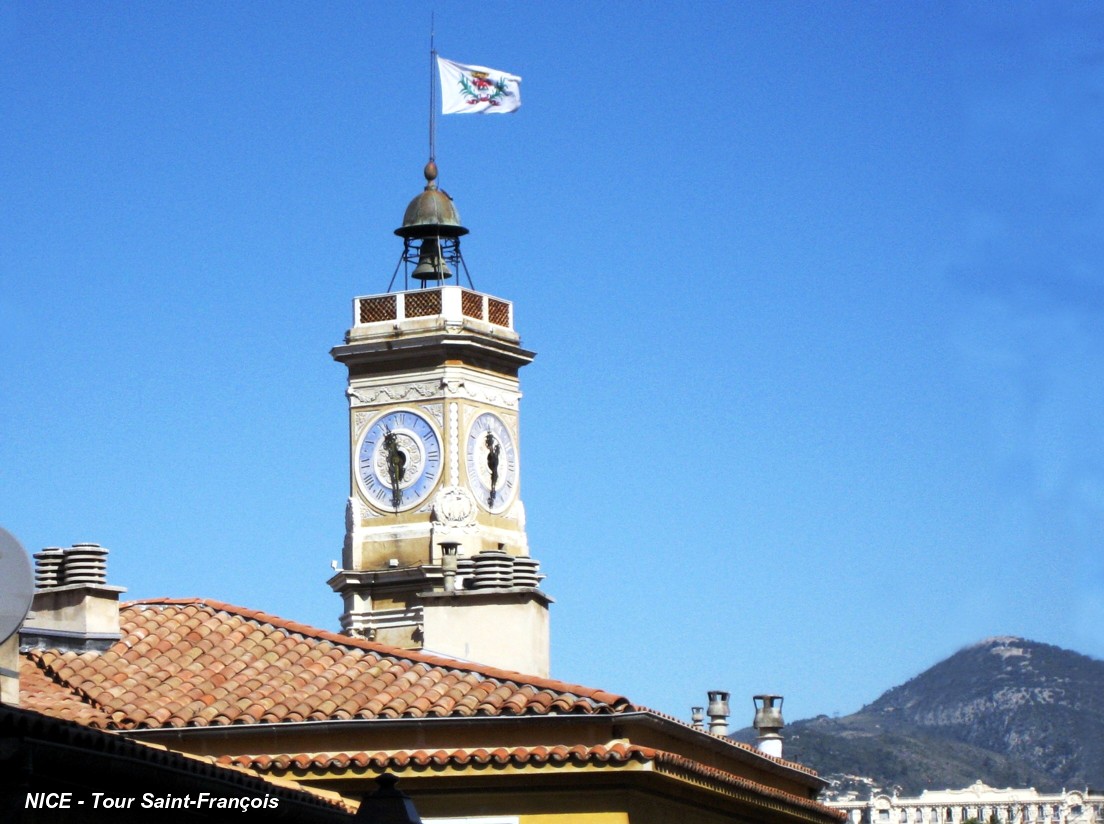 NICE (06, Alpes-Maritimes) – Tour Saint-François, le campanile et l'horloge 