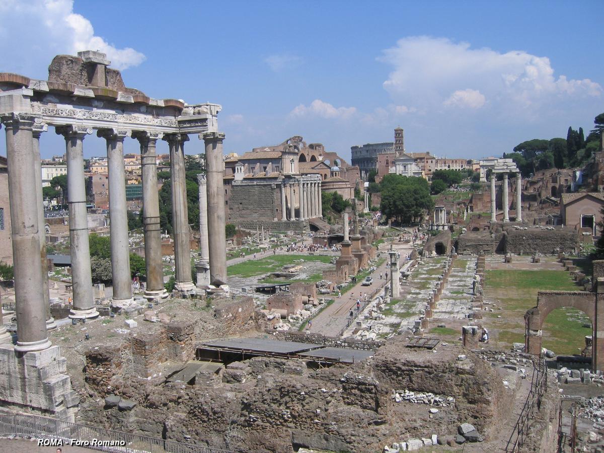 Rome - Forum Romanum - Temple of Saturn & Julian Basilica 