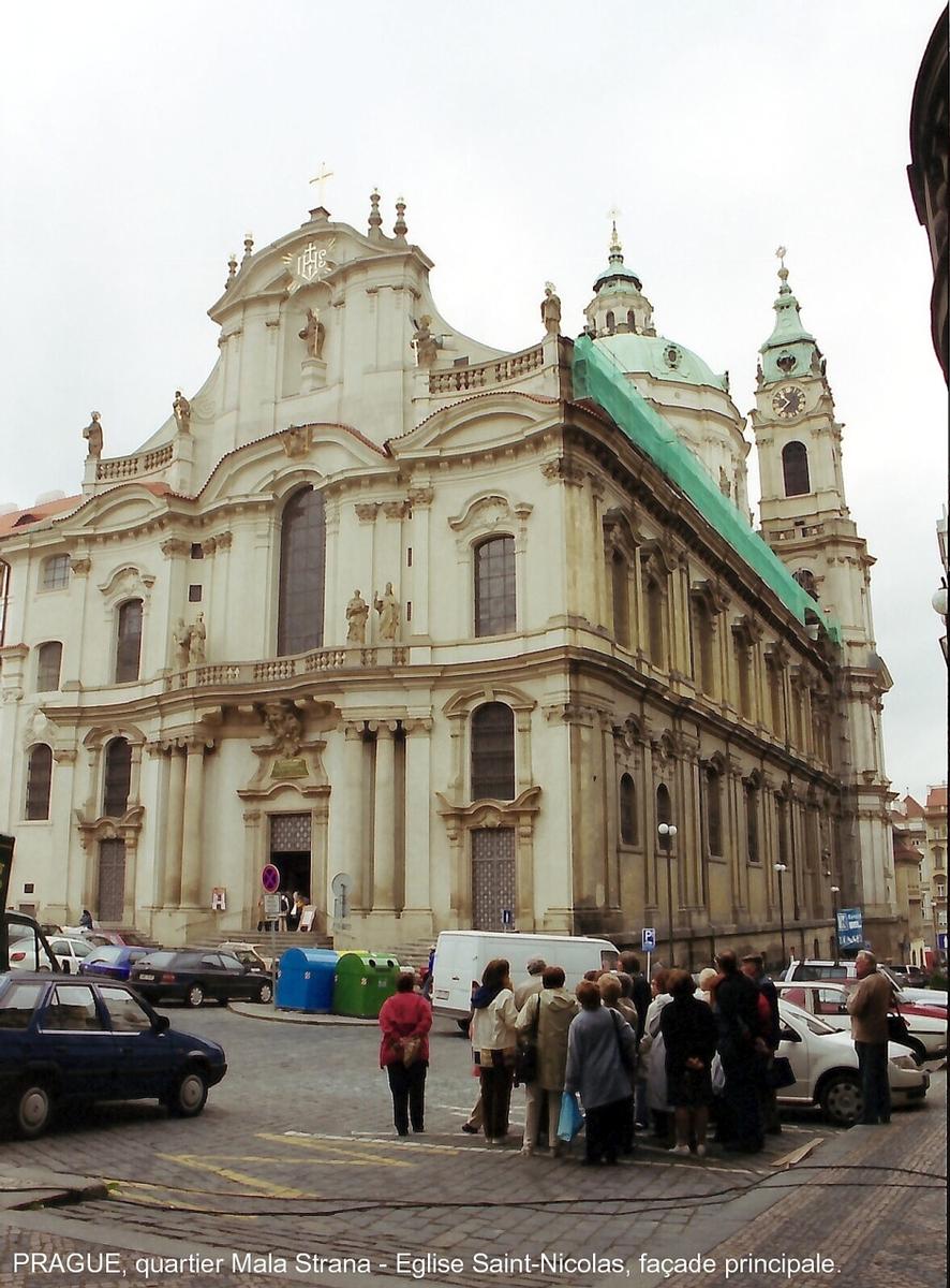 PRAGUE – Quartier de Mala Strana (le « petit côté »), Eglise Saint-Nicolas 
