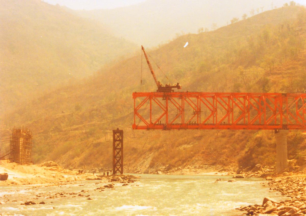 Tamur river bridge on the Dharan to Dhankuta road Nepal 