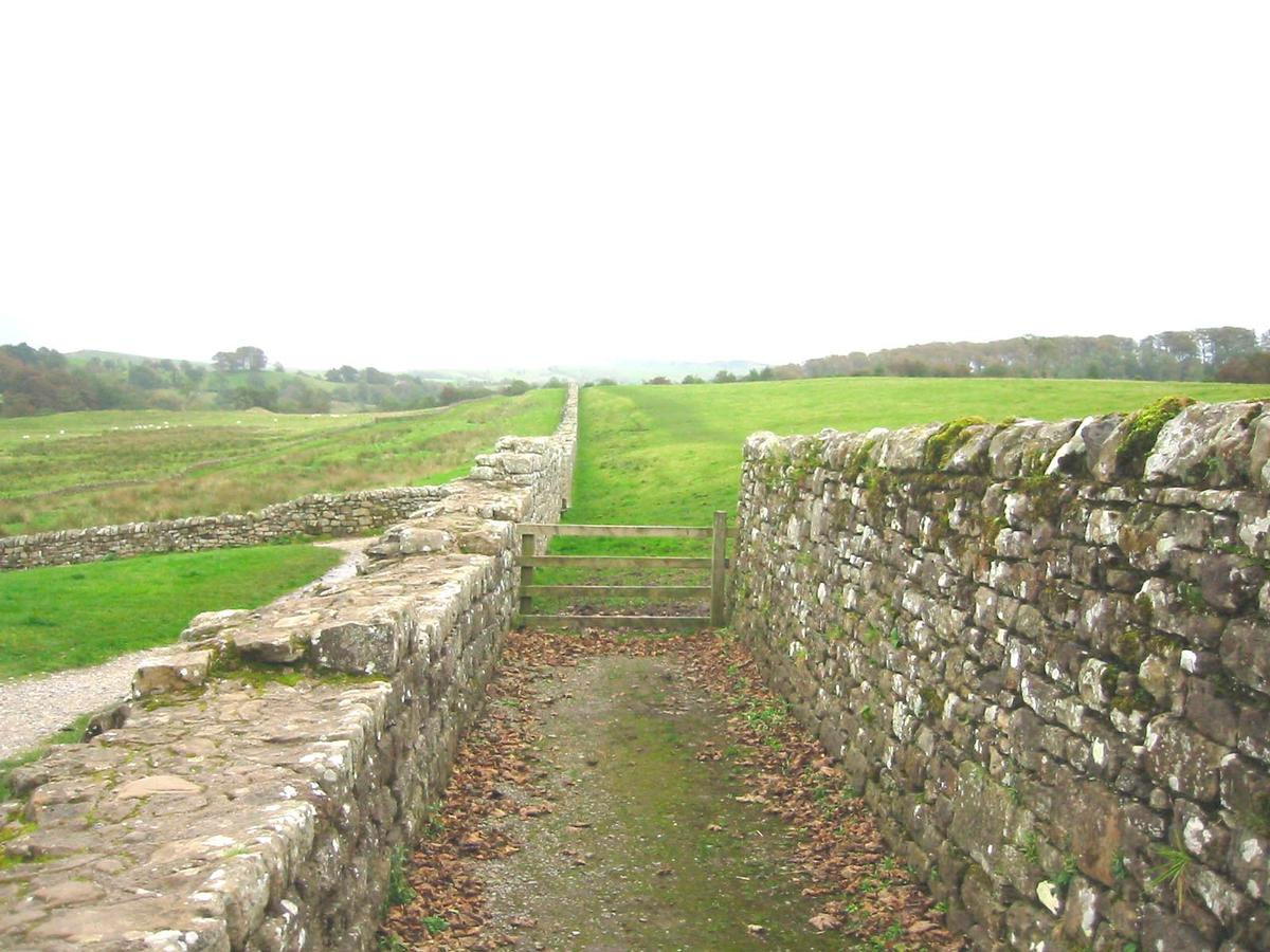Hadrian's WallView of the wall at Birdoswald near Brampton 