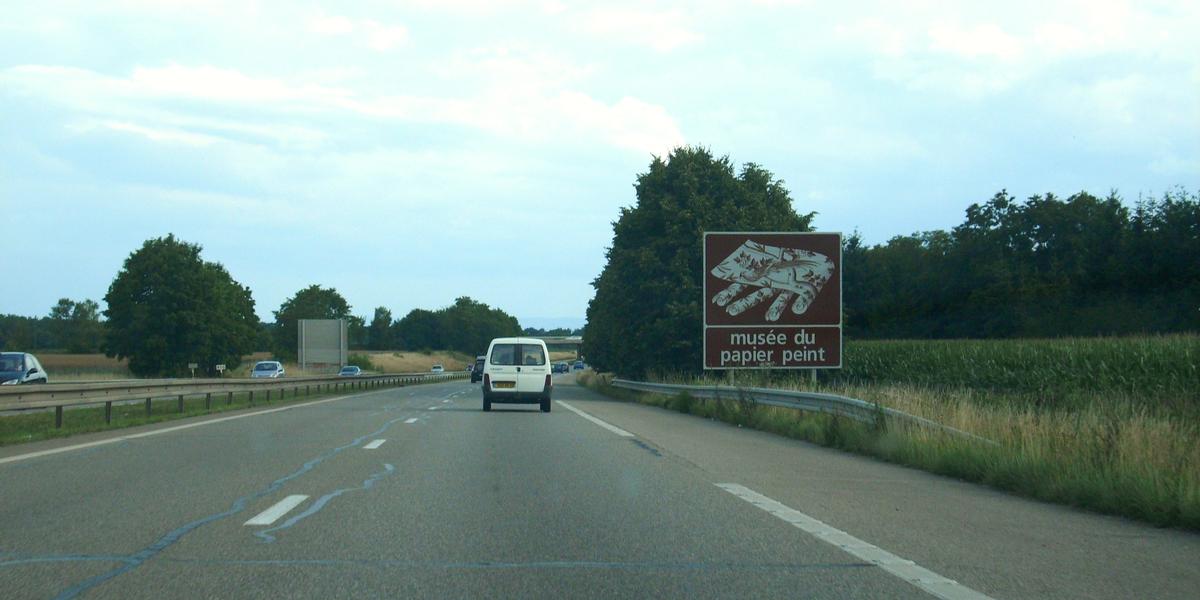 Autoroute A 35 à 68170 Rixheim (sens nord vers sud) 