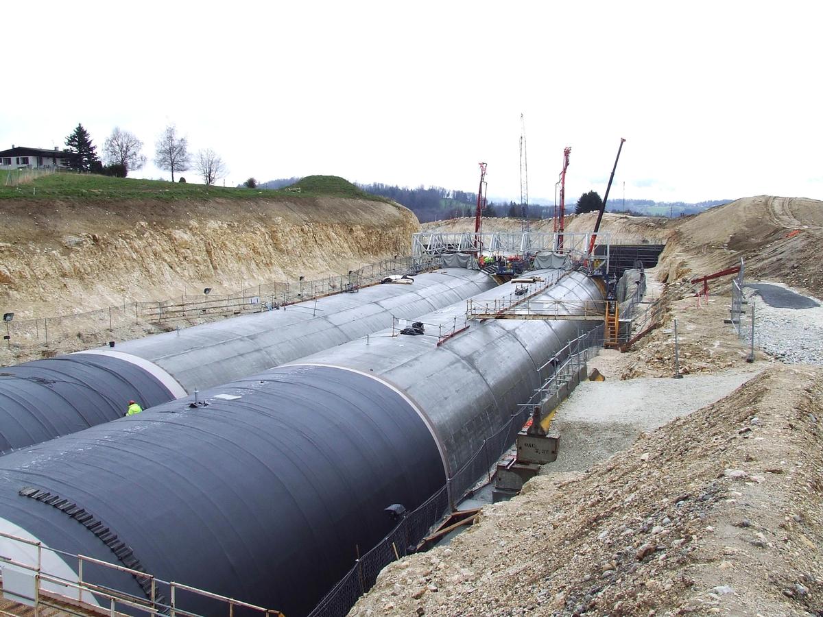 A 41 en construction au Col du Mt Sion 