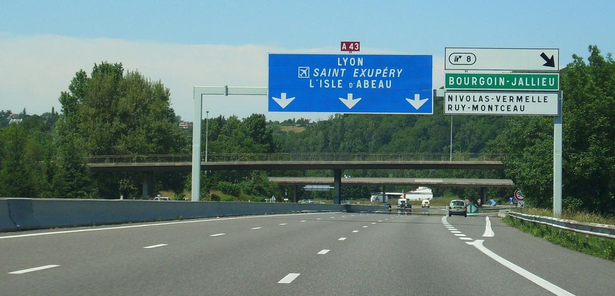 Autoroute A 43 (Sens: De Grenoble vers Lyon) 
