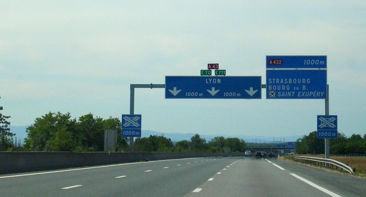 Autoroute A 43 (Sens: De Grenoble vers Lyon) 