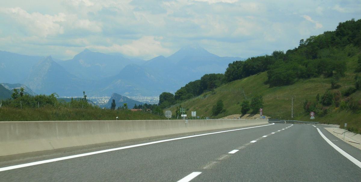 A 51 / Section Col du Fau - Grenoble / Sens sud vers nord 