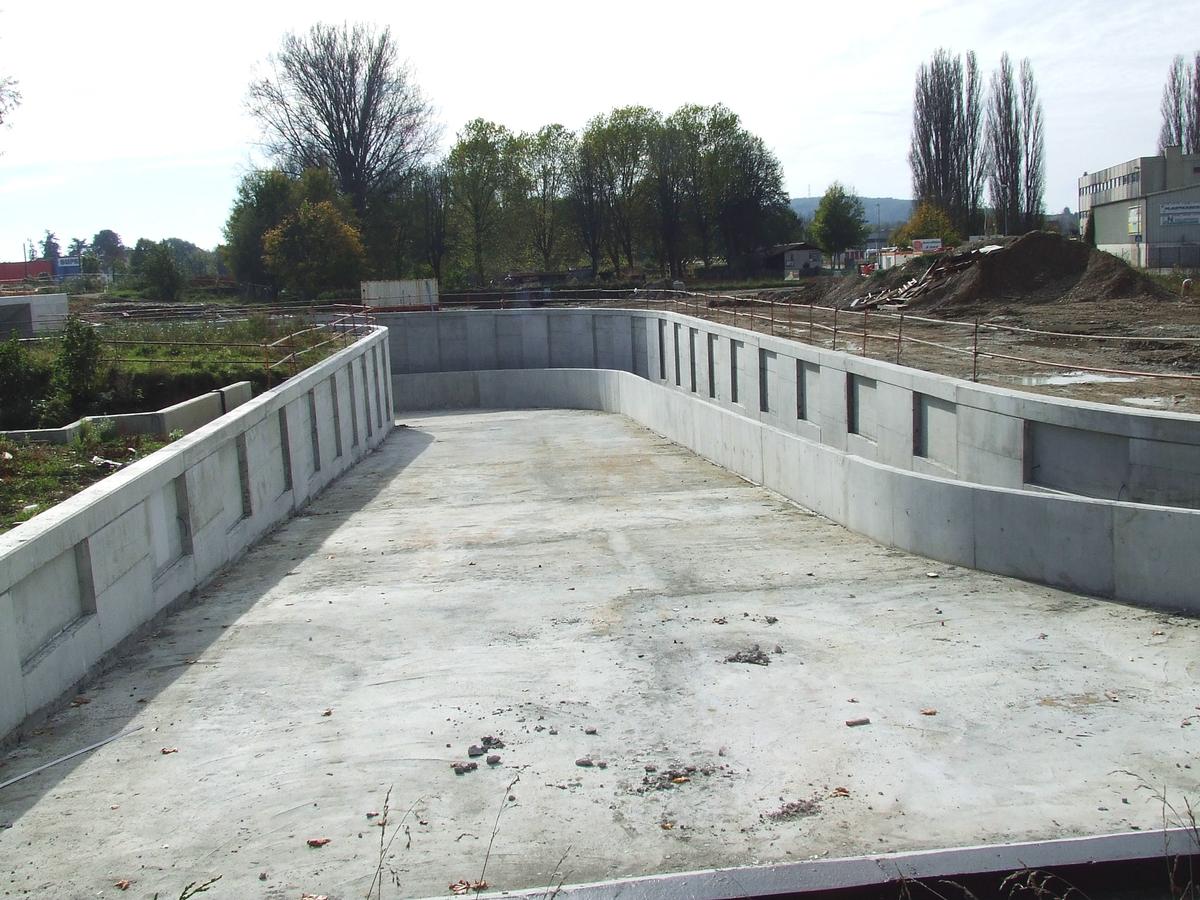 Brunstatt: Construction d'un passage inférieur sous le Canal du Rhône au Rhin. Situation des travaux au 26.10.2008 