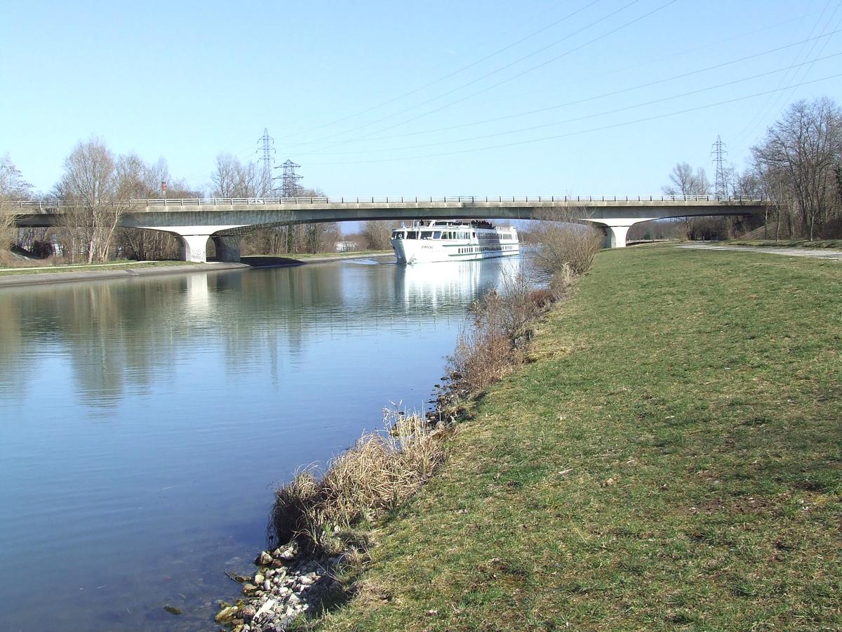Bridge of the A 35 crossing the Rhone-Rhine Canal at Rixheim 