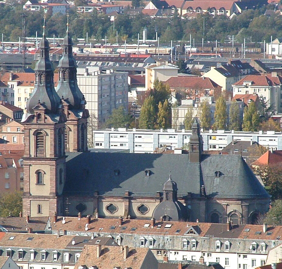 Eglise catholique St Fridolin, vue depuis la Tour de l'Europe 