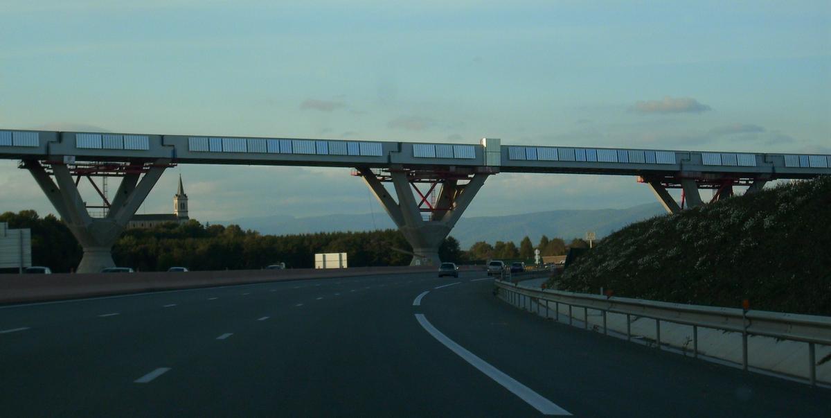 LGV Rhin-Rhône: Viaduc de la Savoureuse depuis l'autoroute A 36 sens Mombéliard-Belfort 