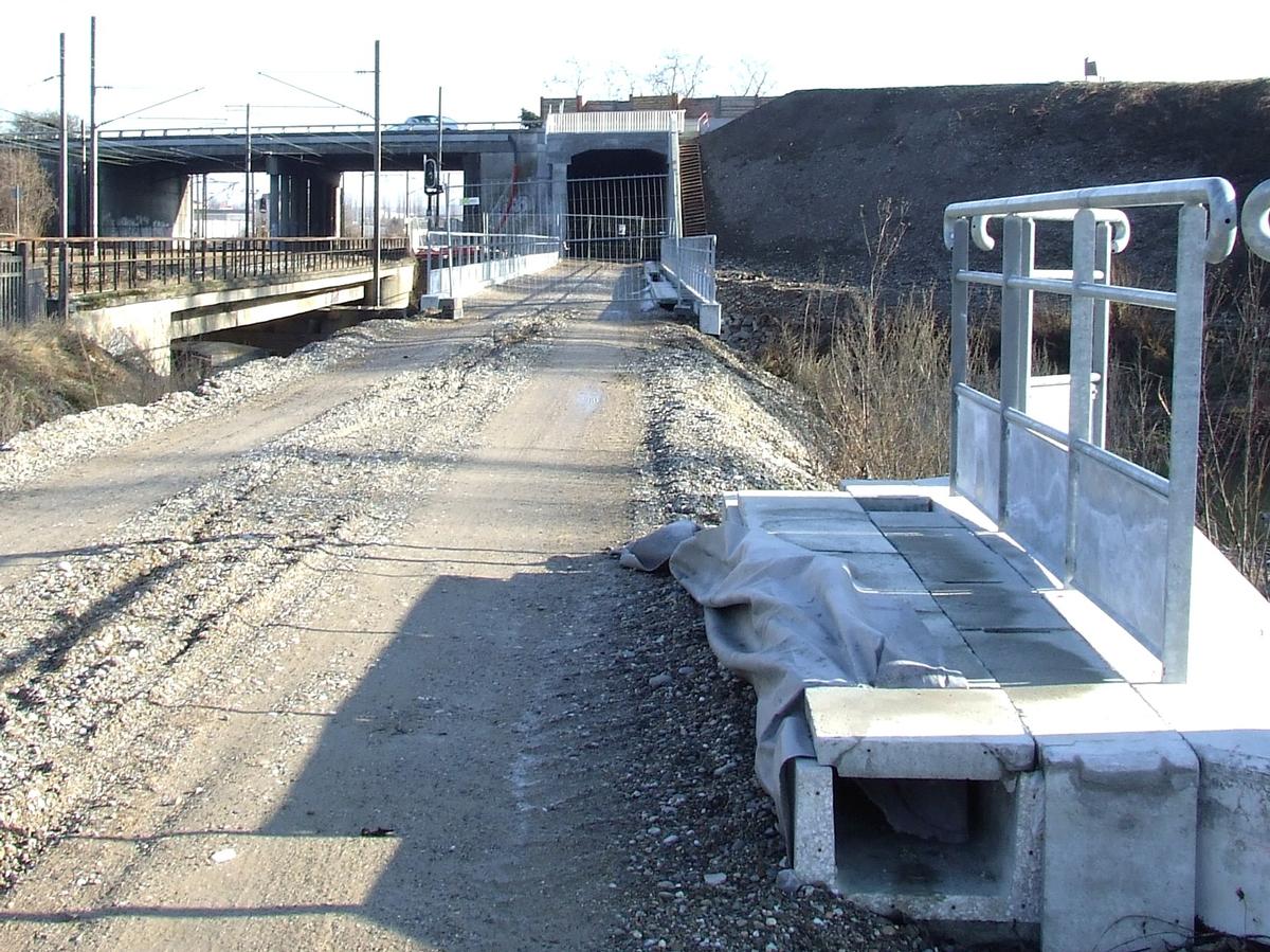 Lutterbach (68/Alsace/France): Construction de la ligne Mulhouse-Thann du Tram-train 