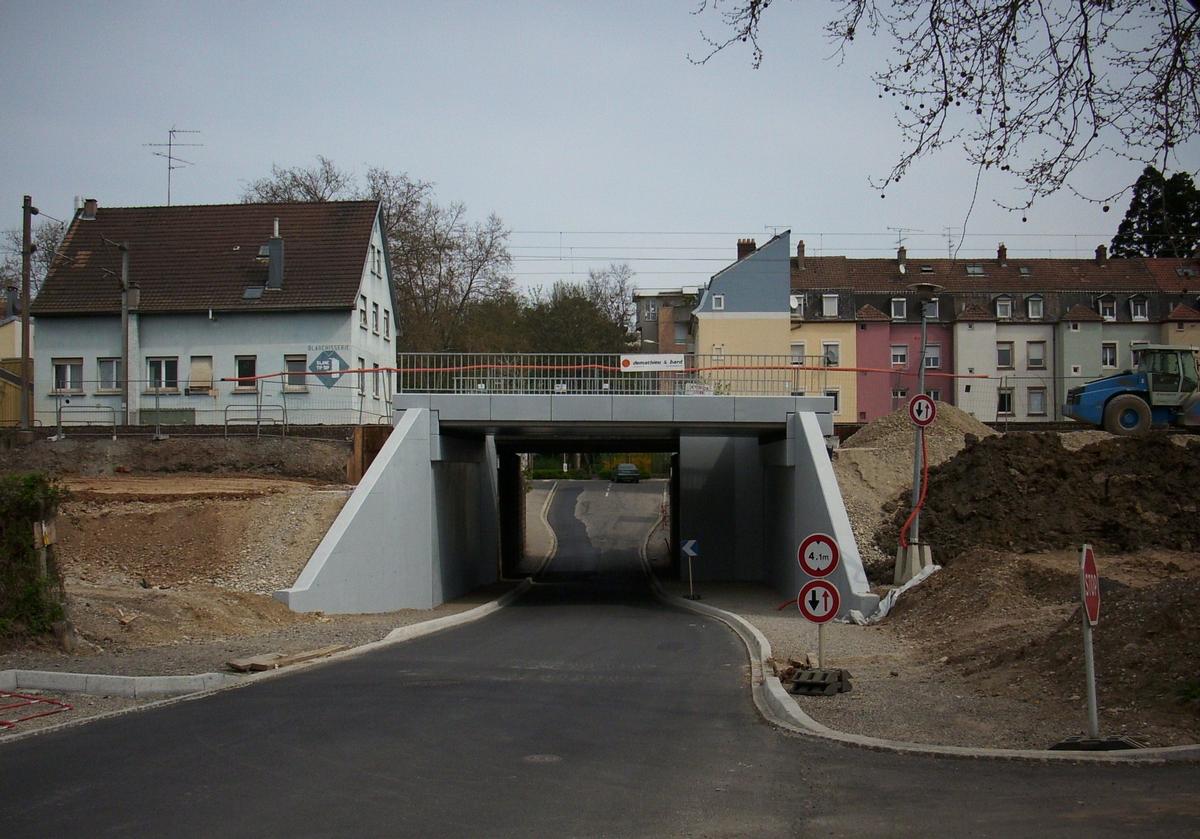 Mulhouse: Pont du Tunnel. (Construction d'un pont-tramway pour la ligne Tram-train Mulhouse-Thann) 