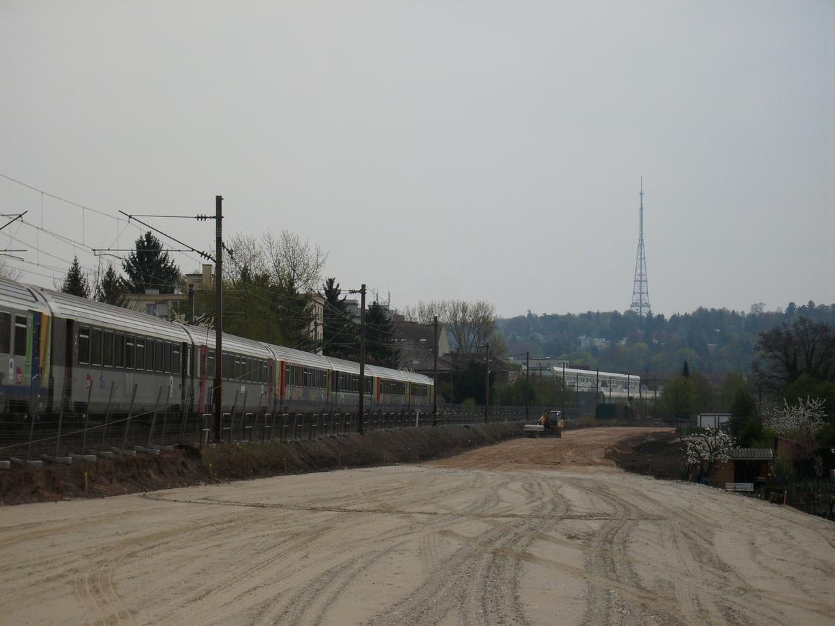 Tram-Train Mulhouse-Thann, travaux à Mulhouse entre les quartiers Daguerre et Dornach 