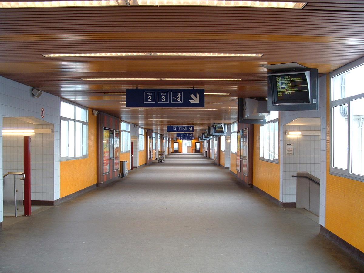 Gare SNCF de Mulhouse: Passerelle de liaison entre les divers quais 