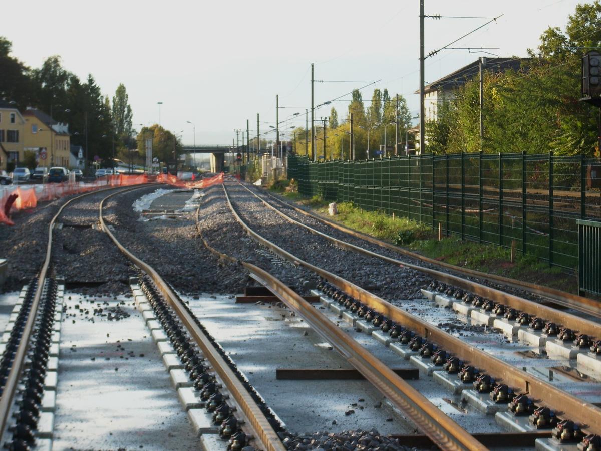 Tram-train: ligne Mulhouse-Thann, Pont de la rue de Belfort à Mulhouse 