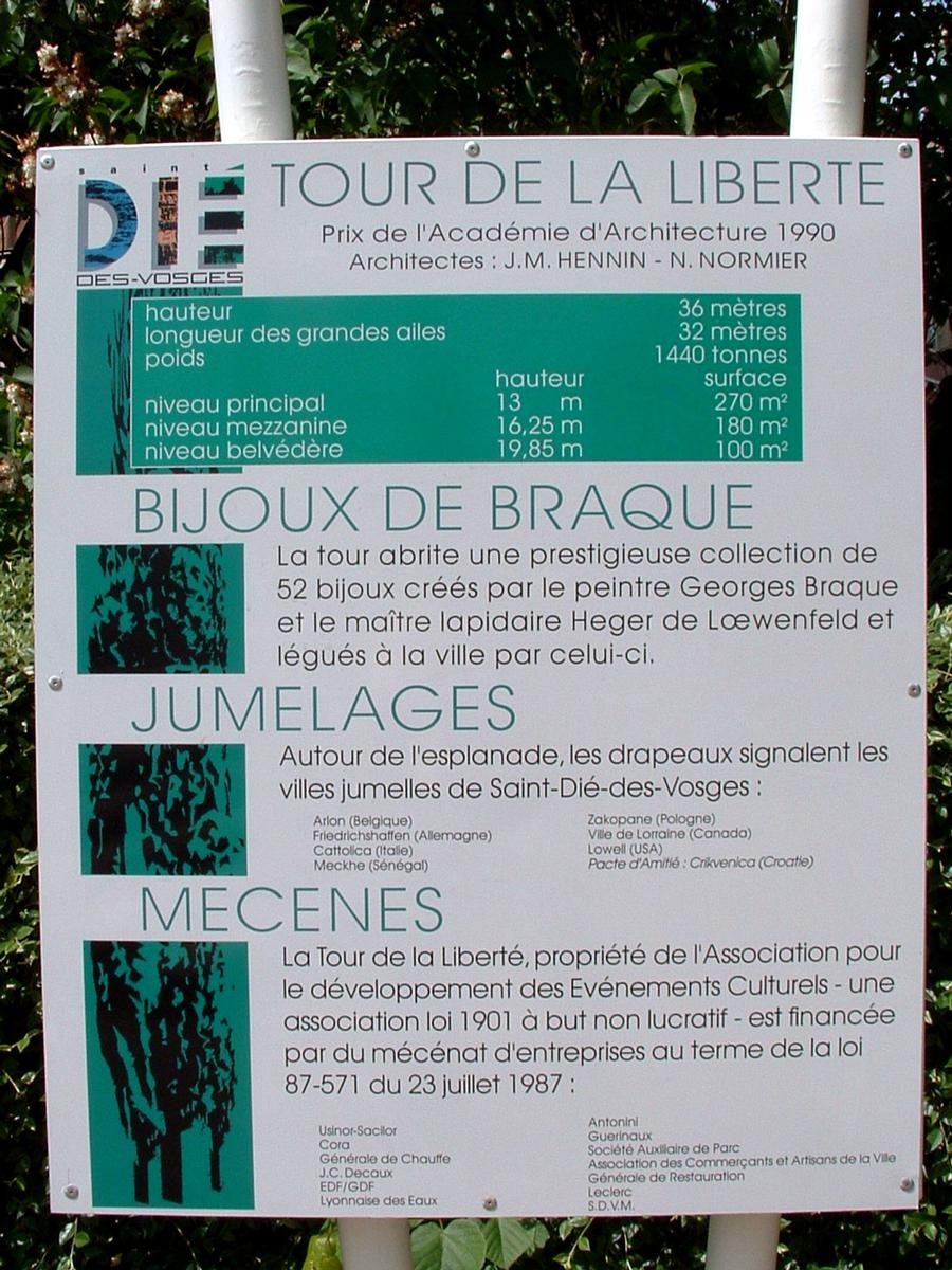 Freiheitsturm, Saint-Dié-des-Vosges 