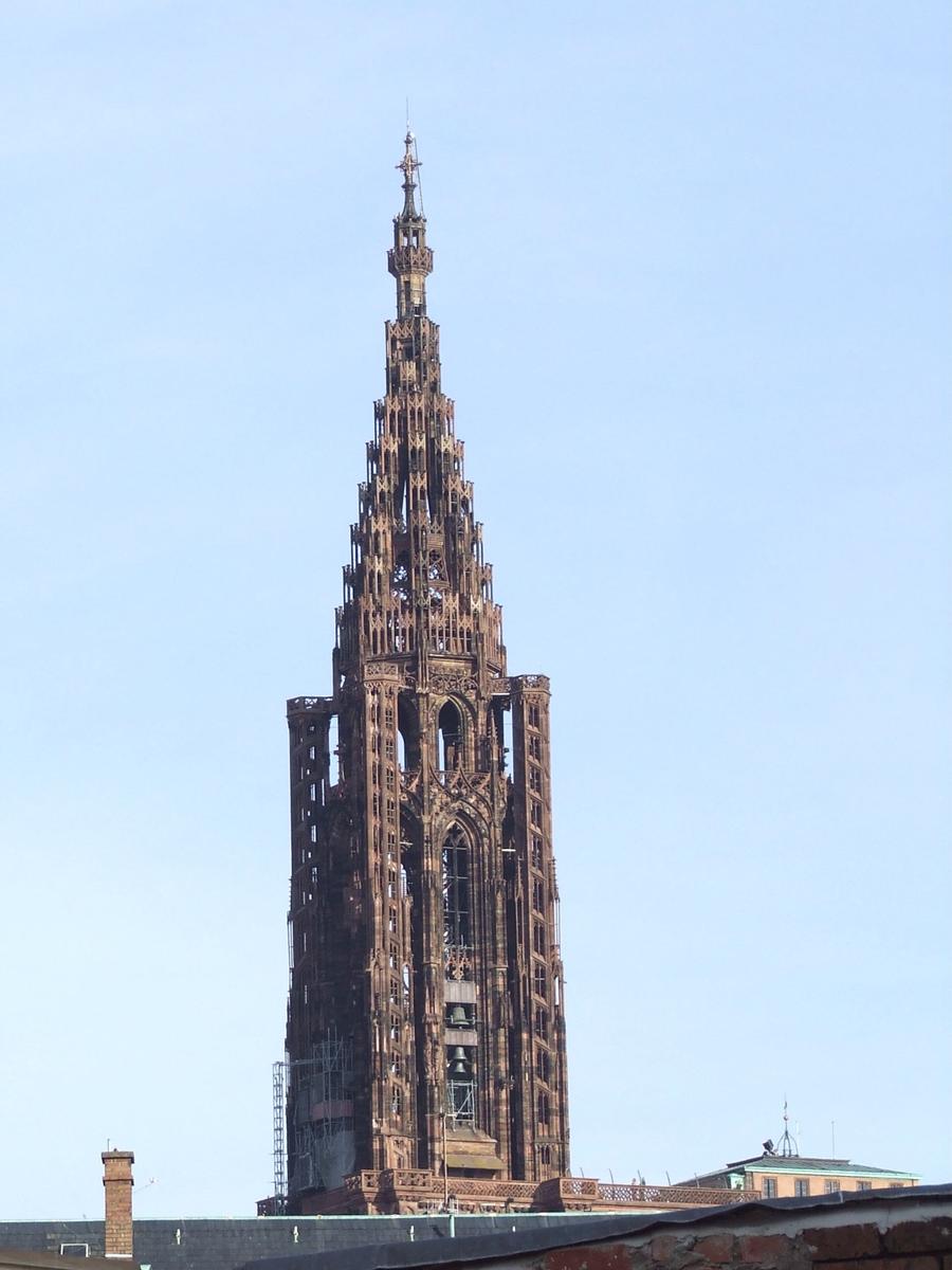 Clocher de la Cathédrale de Strasbourg vu depuis le 101 Grand'rue 