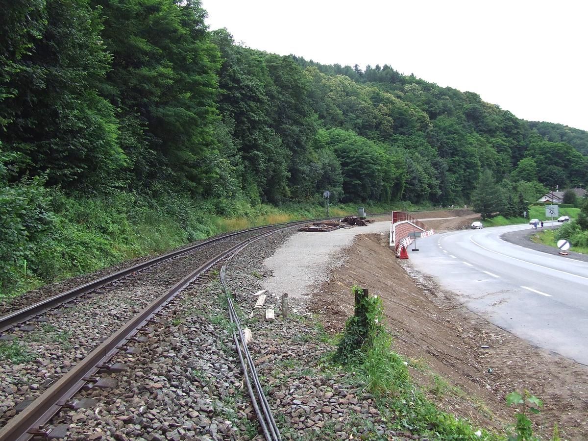 Thann (68/Haut-Rhin/Alsace/France): Construction du terminus du tram-train à Thann-nord 