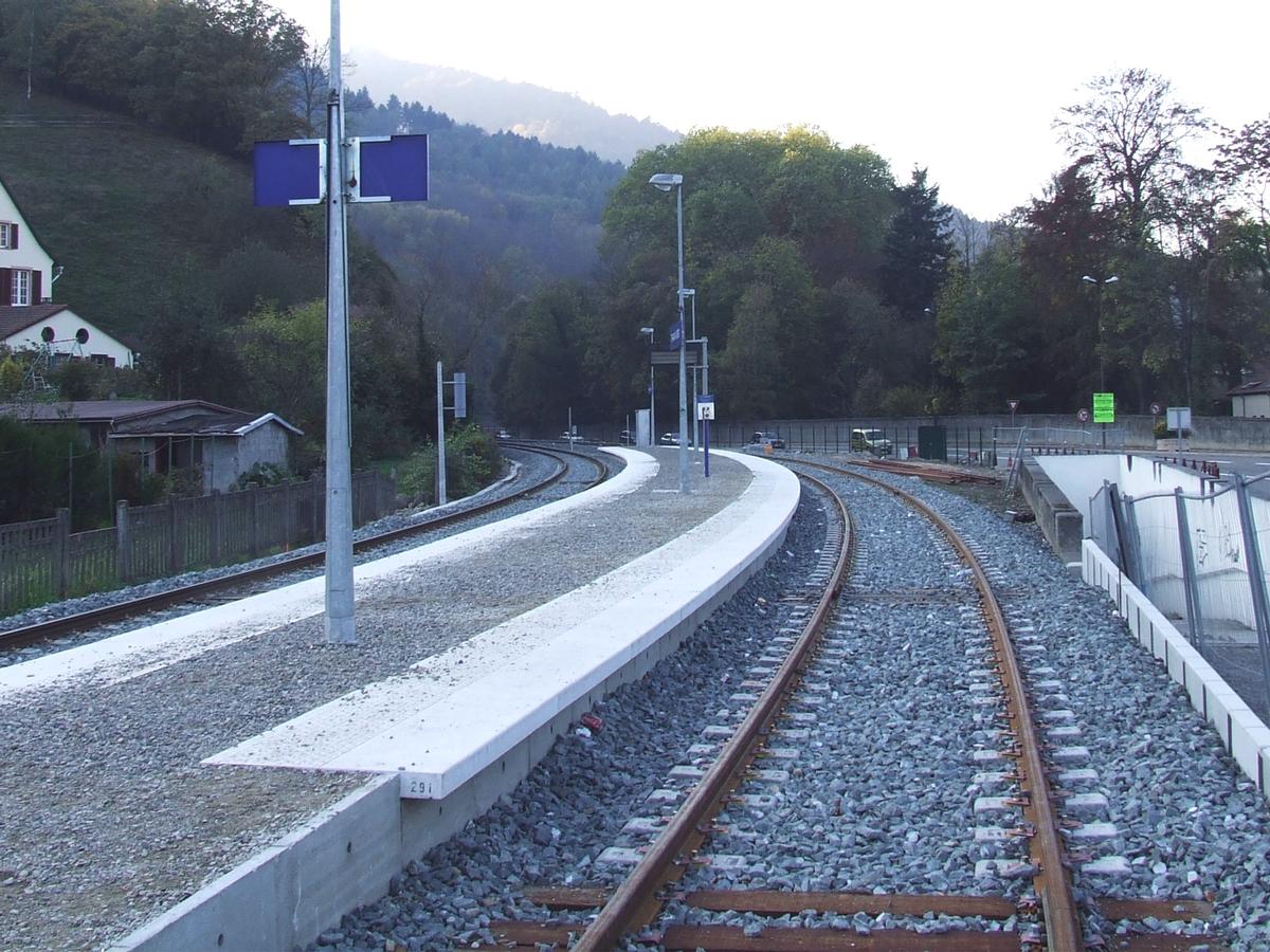 Thann: Construction de station/gare de Thann-Nord du tram-train Mulhouse-Thann 