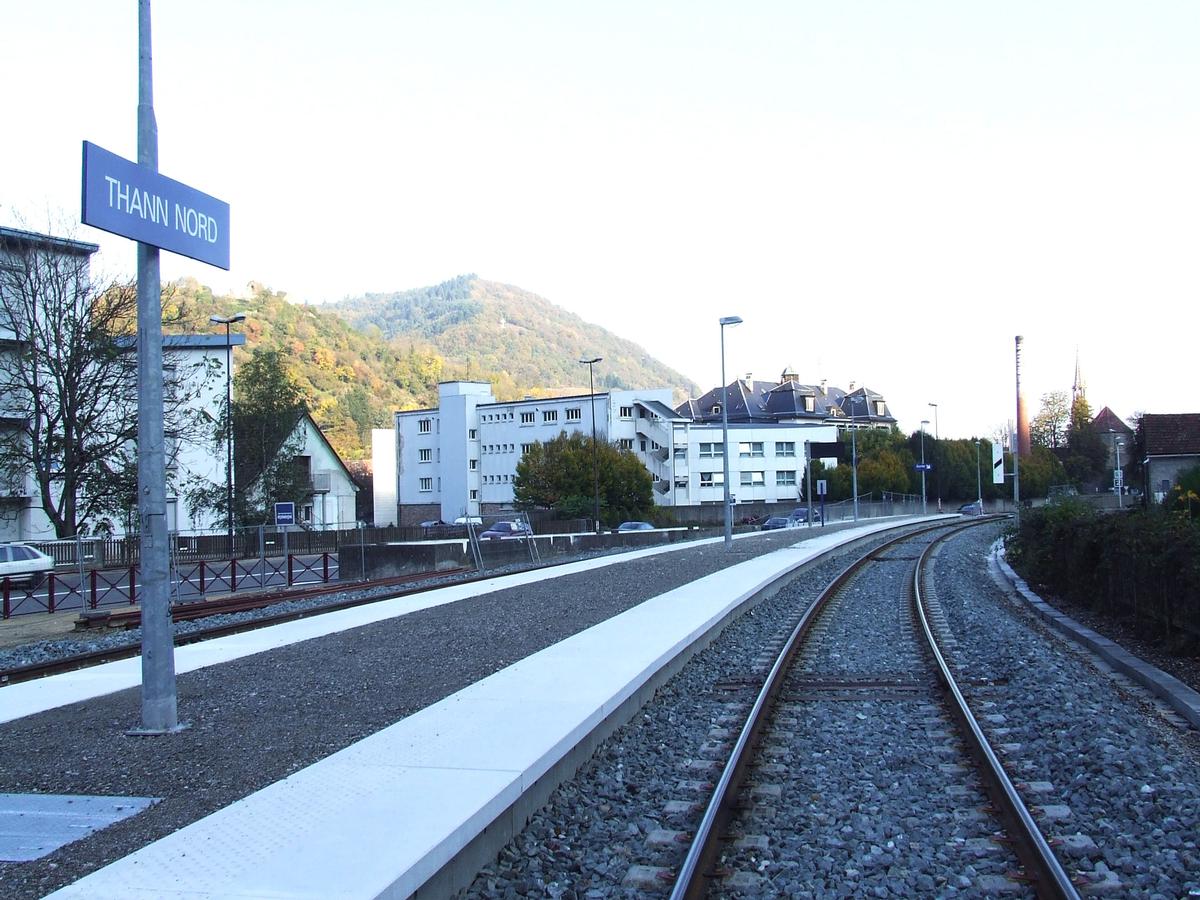 Thann: Construction de station/gare de Thann-Nord du tram-train Mulhouse-Thann 