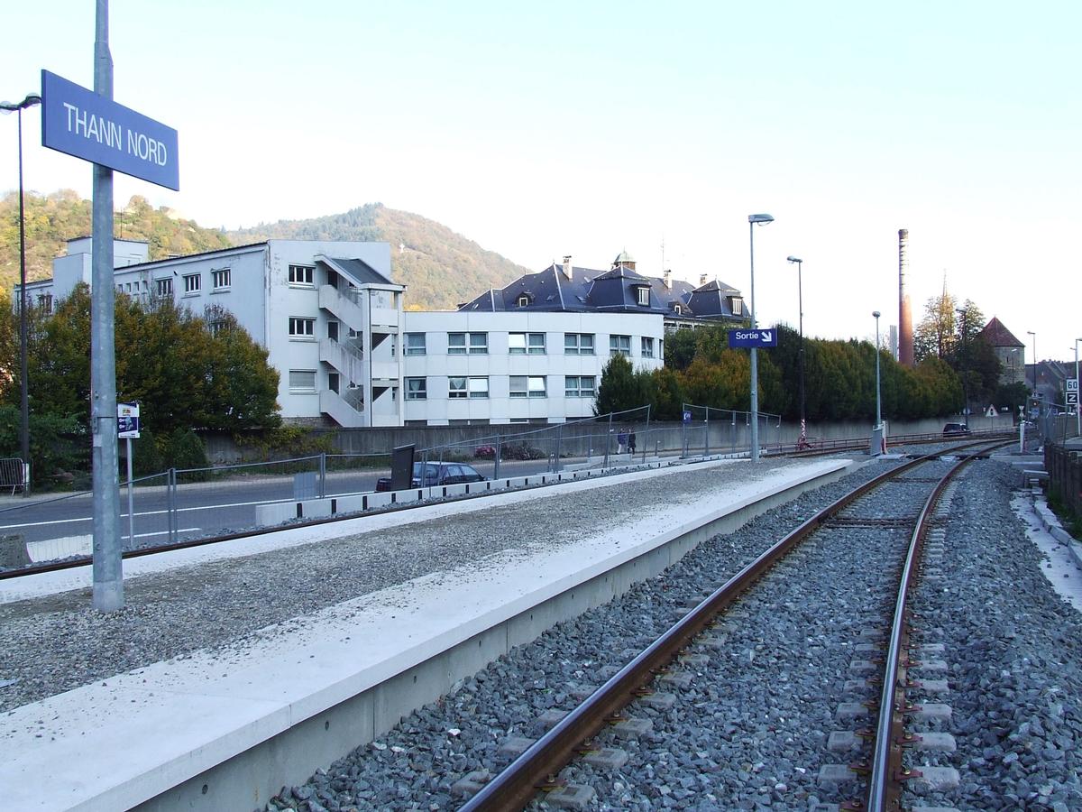 Thann: Construction de station/gare de Thann-Nord du tram-train Mulhouse-Thann 