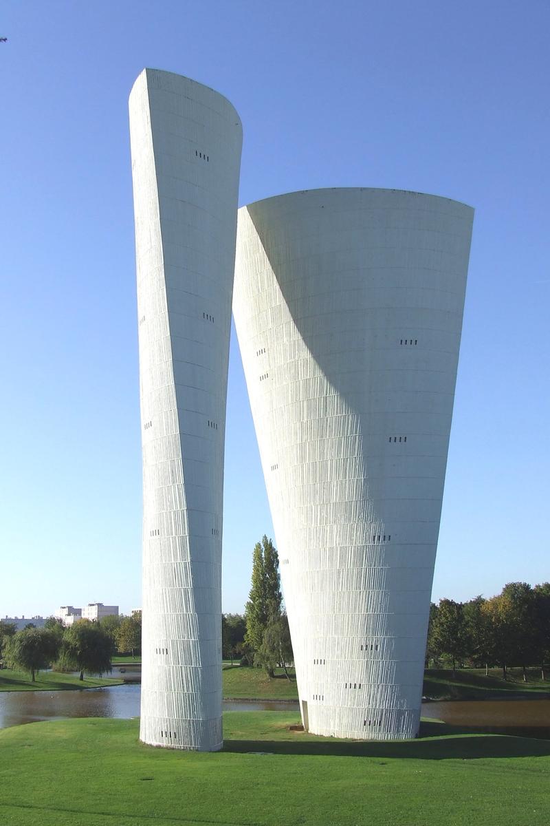 Water towers at Valence designed by Philolaos Tloupas 