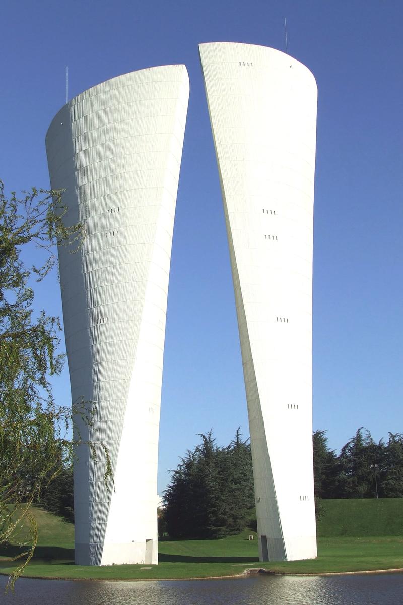 Water towers at Valence designed by Philolaos Tloupas 