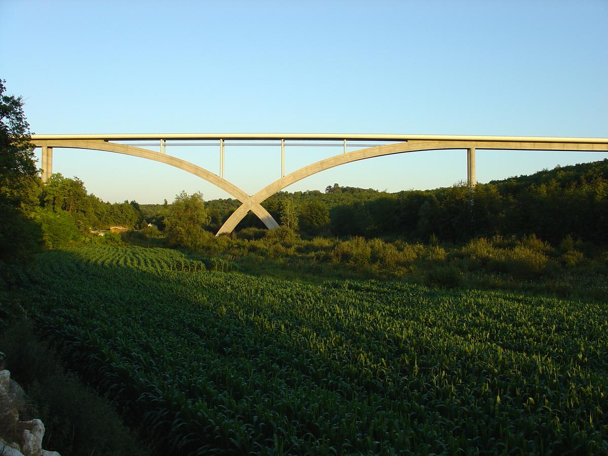 Anguienne Viaduct at sunset 