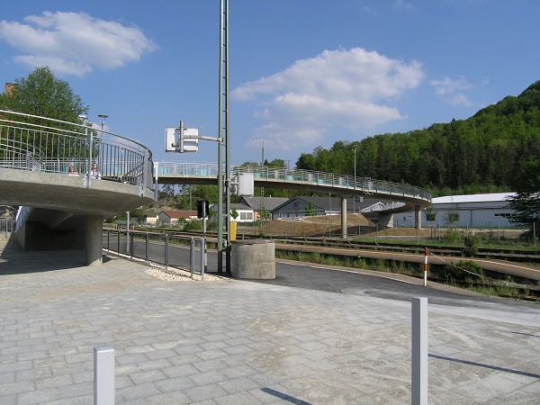 Fußgängerbrücke am Bahnhof, Blaubeuren 