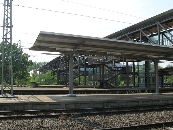 Fußgängerbrücke am Bahnhof, Göppingen 