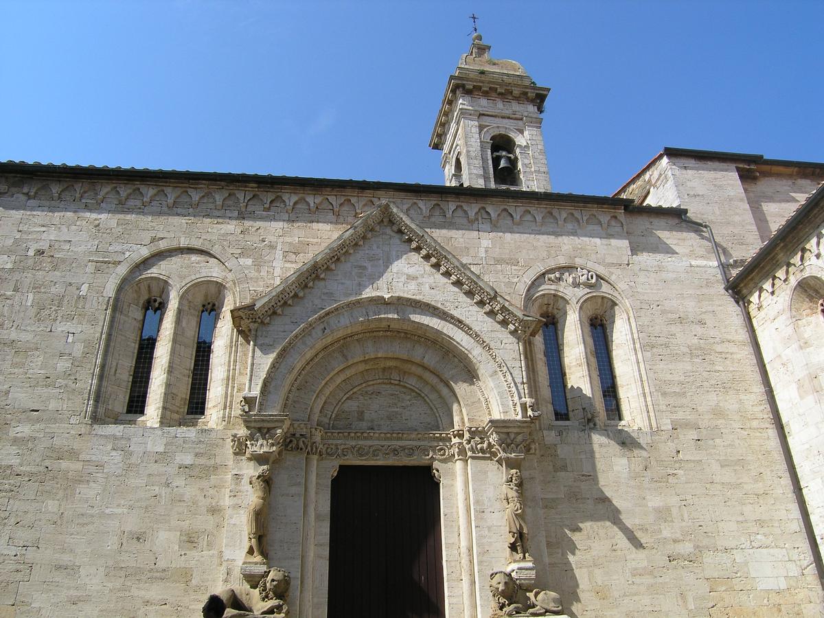 Kirche Collegiata, San Quirico d'Orcia, Toskana, Italien 