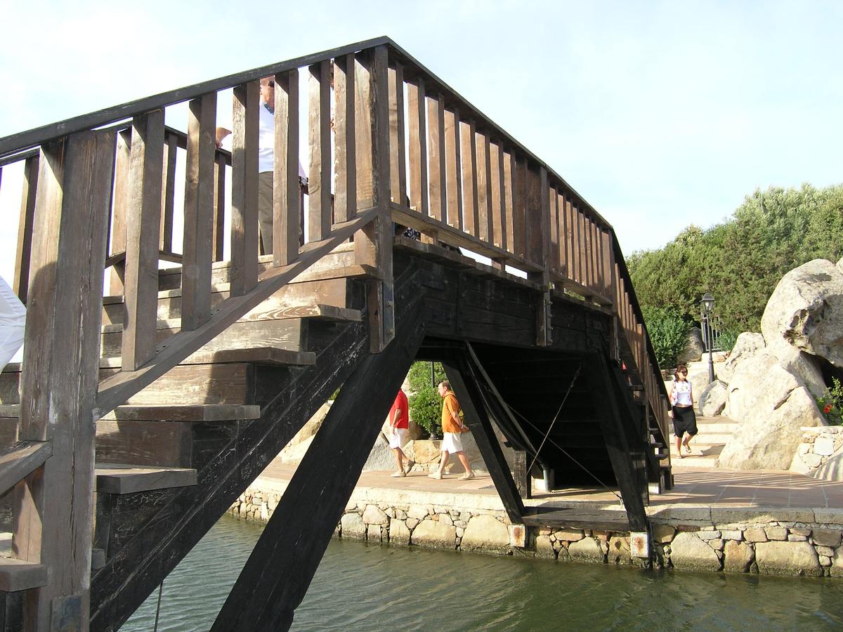 Bridge across the port at Porto Rotondo, Sardinia 