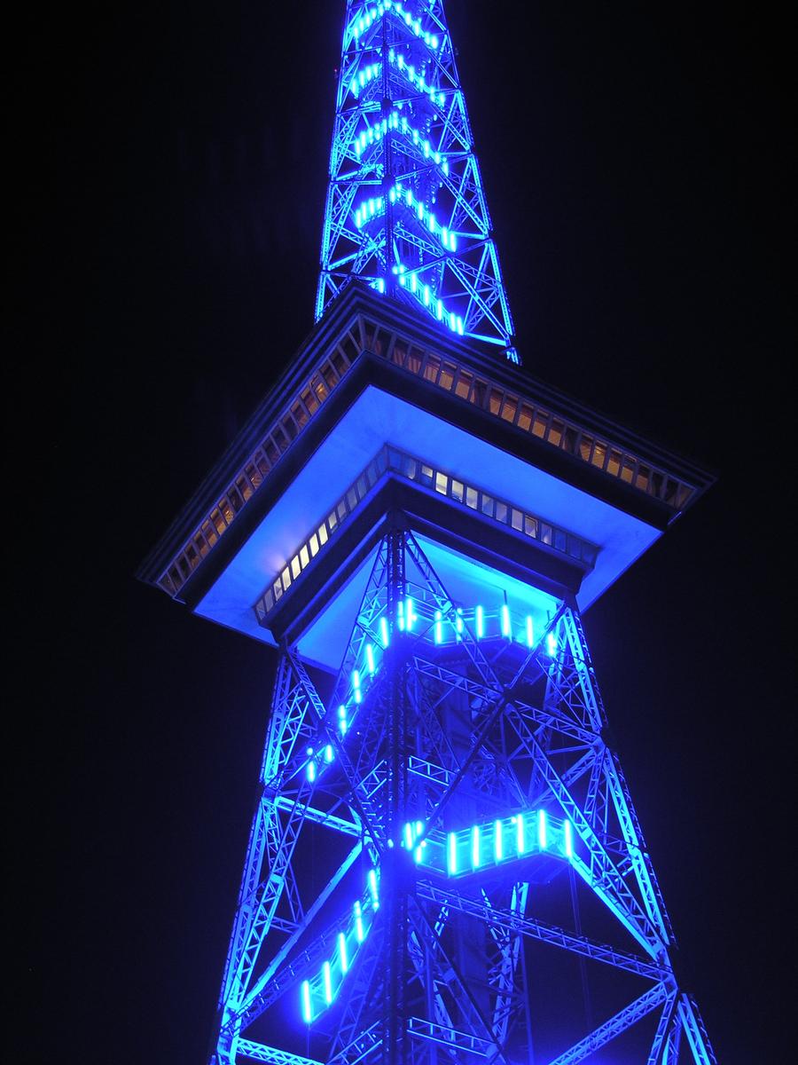Berlin Transmission Tower during the Festival of Lights 