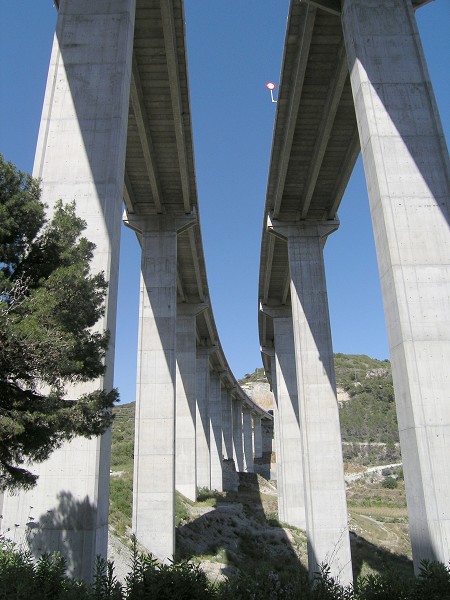 A7 Motorway in Spain - Cantarrijan Viaduct near Nerja 