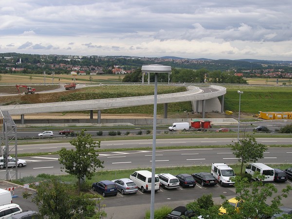 Landesmesse Baden-Württemberg - directional ramp for highway access 