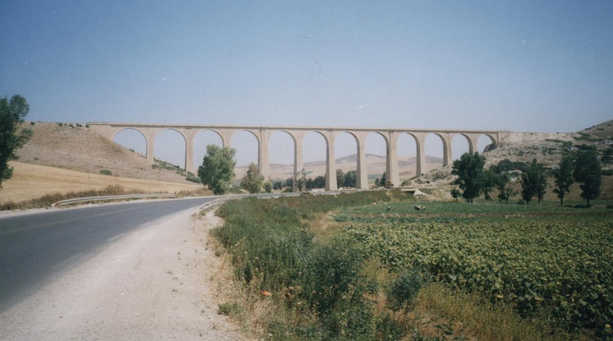 Pont rail à Béjà, Tunisie 