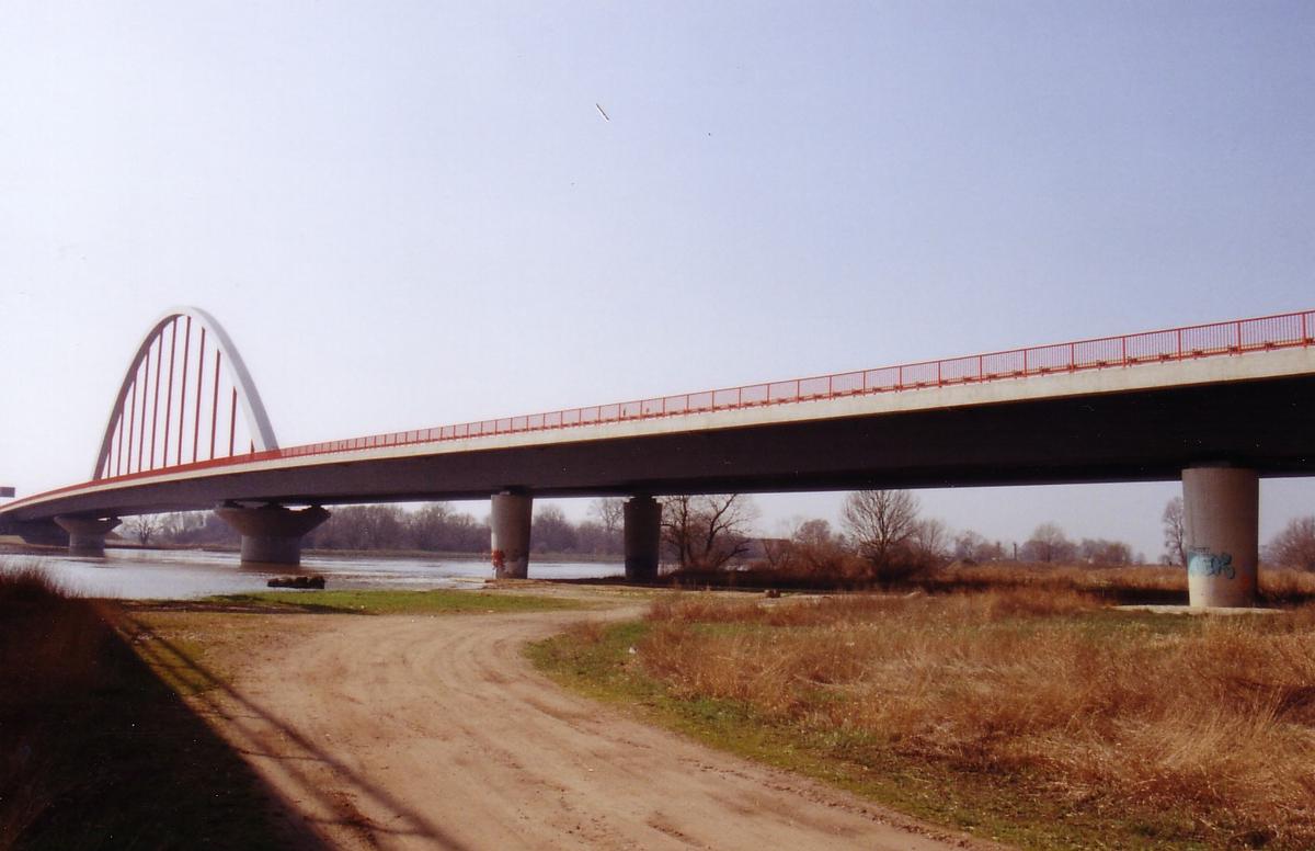 Pont-route sur l'Elbe à Wittenberg 