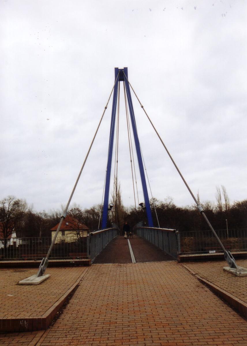 Schrägseilbrücke Wolfen; Kreis Bitterfeld; Sachsen-Anhalt 