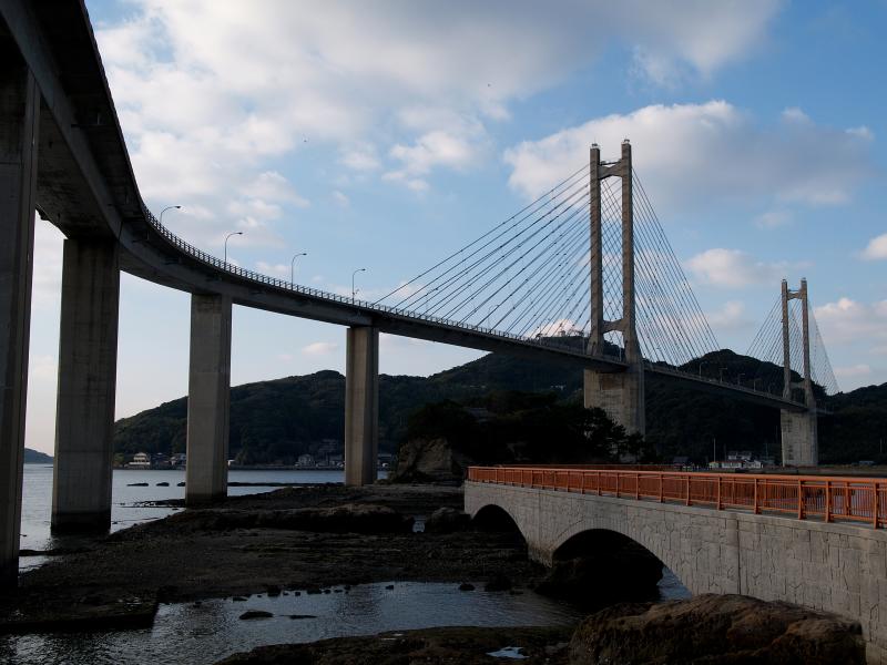 Yobuko- und Bentenjima-Brücke, Yobuko, Japan 