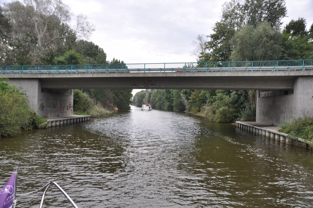 Brücke der B 198 über die Müritz-Havel-Wasserstraße Ansicht von Norden