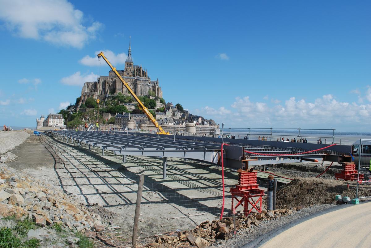 Nördlicher Teil des Seesteges Mont-Saint-Michel im Bau 