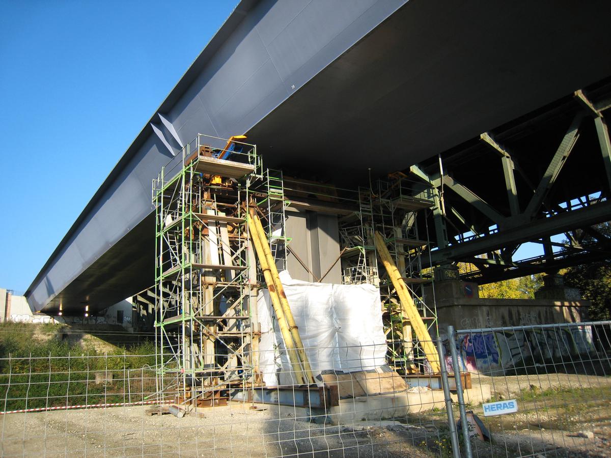 Construction du pont Schnettker à Dortmund 