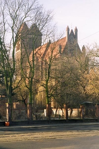 St Jacob church in Torun. View from east 