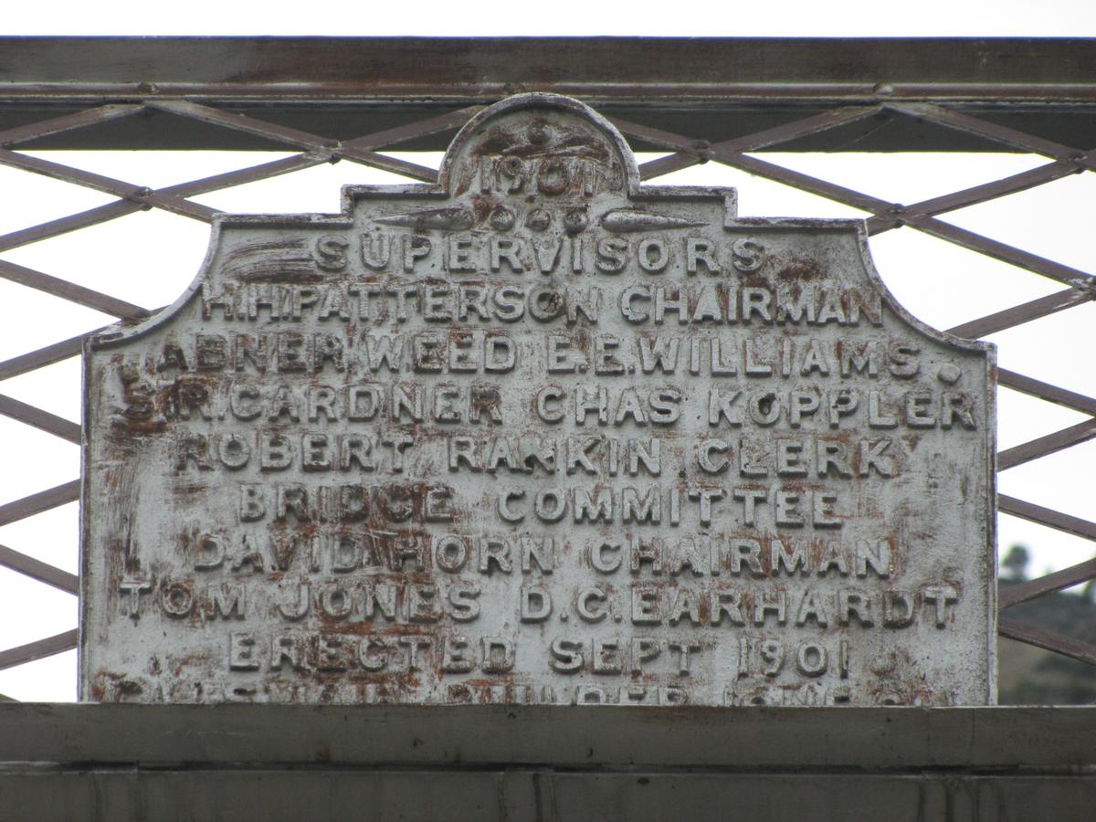 Klamath River Road Bridge plaque 