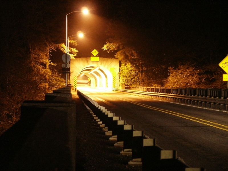 Cape Creek Bridge leads into Cape Creek Tunnel 