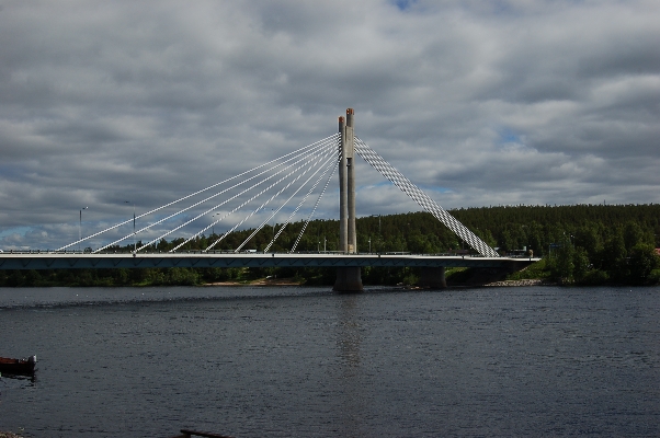 Jätkänkynttilä Bridge, Rovaniemi, Lappland, Finnland 