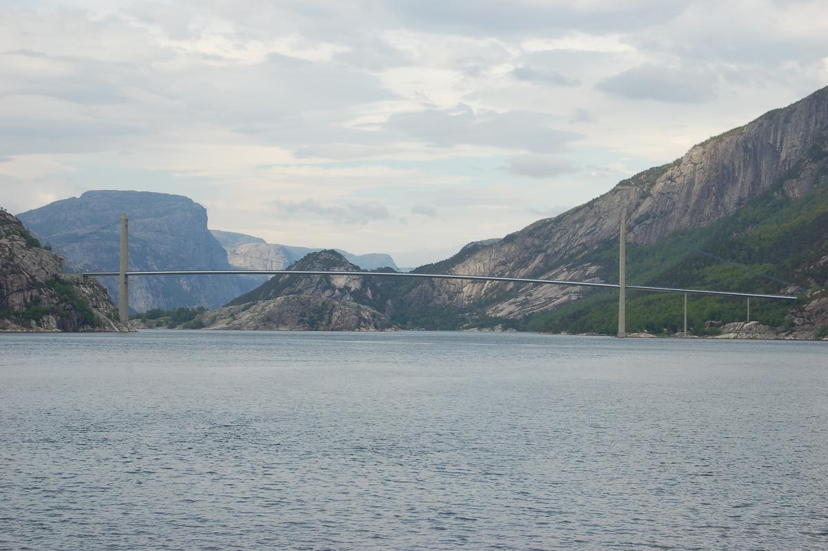 Lysefjord Brücke, bei Forsand, Rogaland, Norwegen 