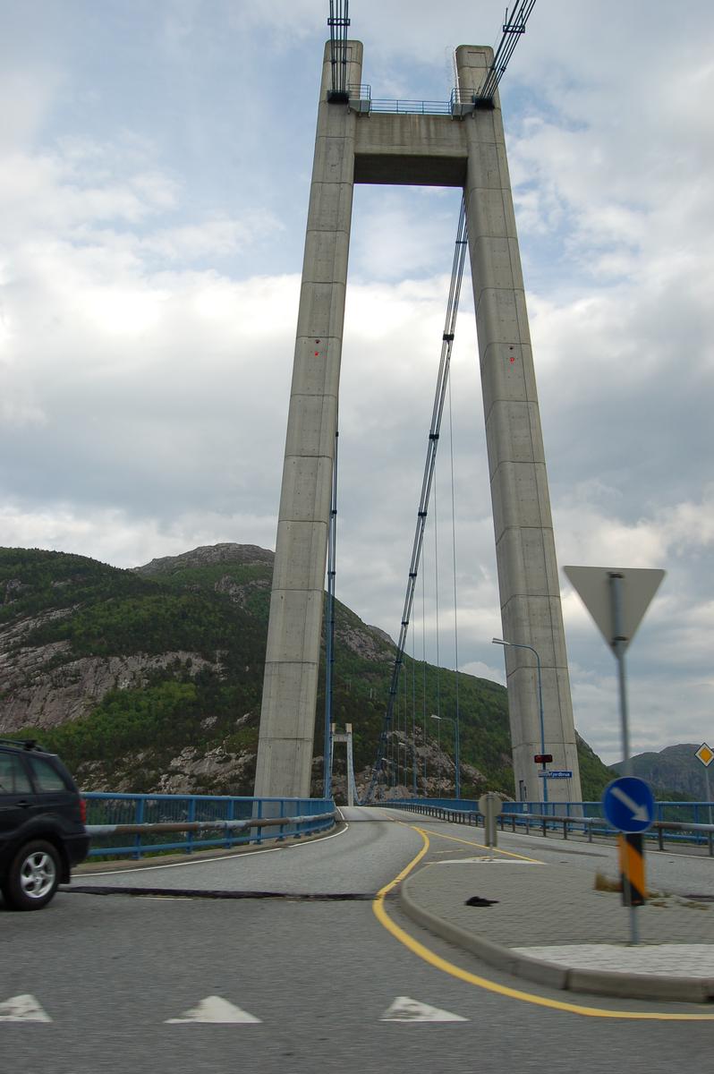 Lysefjord Brücke, bei Forsand, Rogaland, Norwegen 