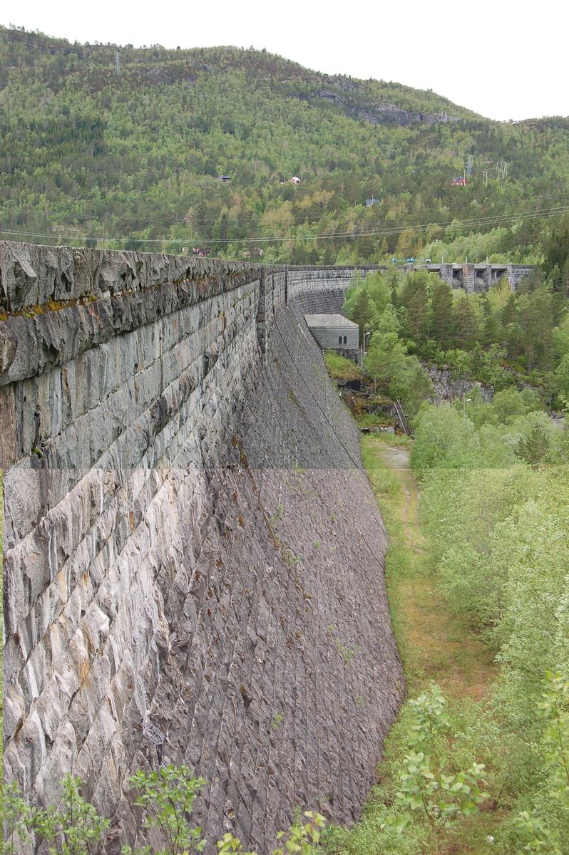 Ringedalsdamm, bei Tyssedal, Hordaland, Norwegen 